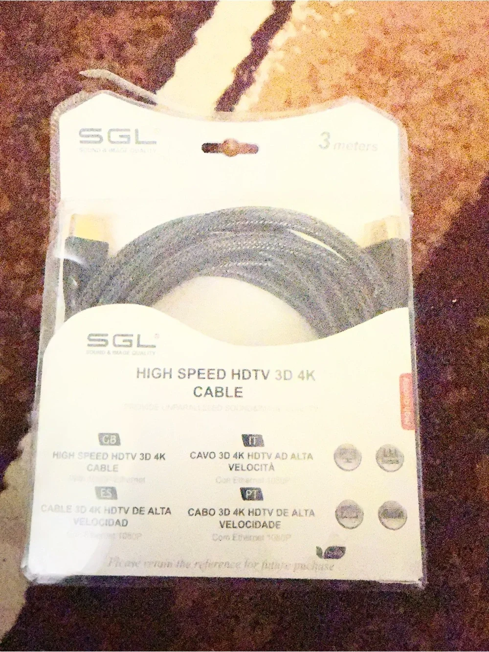 High Speed HDTV 3D 4K HDMI Cable - Black (3m)
